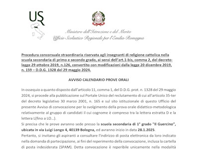 Procedura concorsuale straordinaria riservata agli IdR delle secondarie
